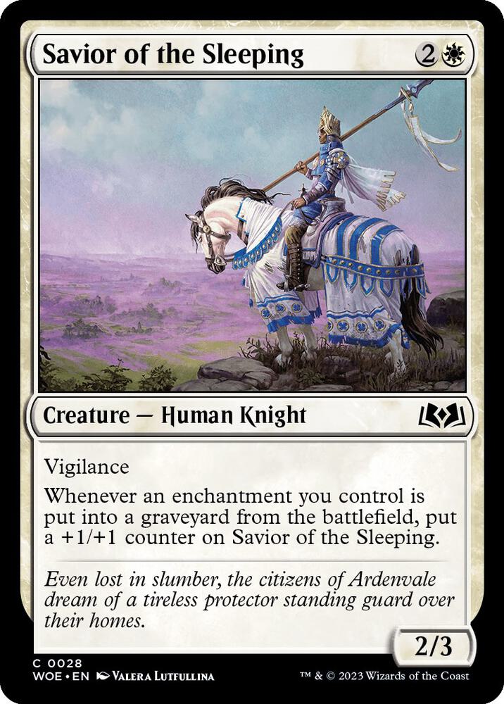 Savior of the Sleeping 28 card from Wilds of Eldraine
