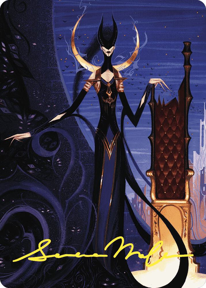 Ashiok, Wicked Manipulator Art Card (57/81) (Gold-Stamped Signature) card from Art Series: Wilds of Eldraine
