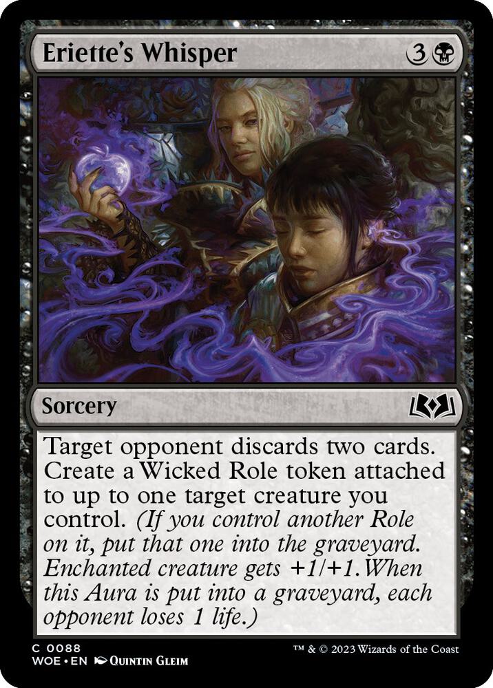 Eriette's Whisper 88 card from Wilds of Eldraine