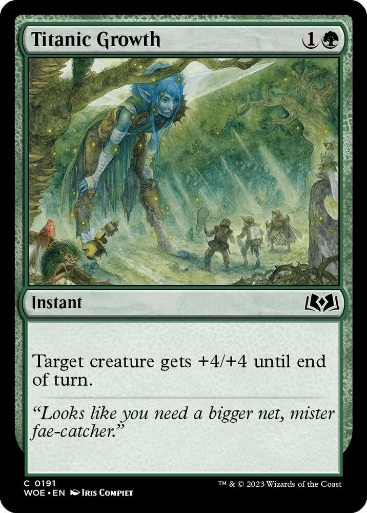 Titanic Growth 191 card from Wilds of Eldraine