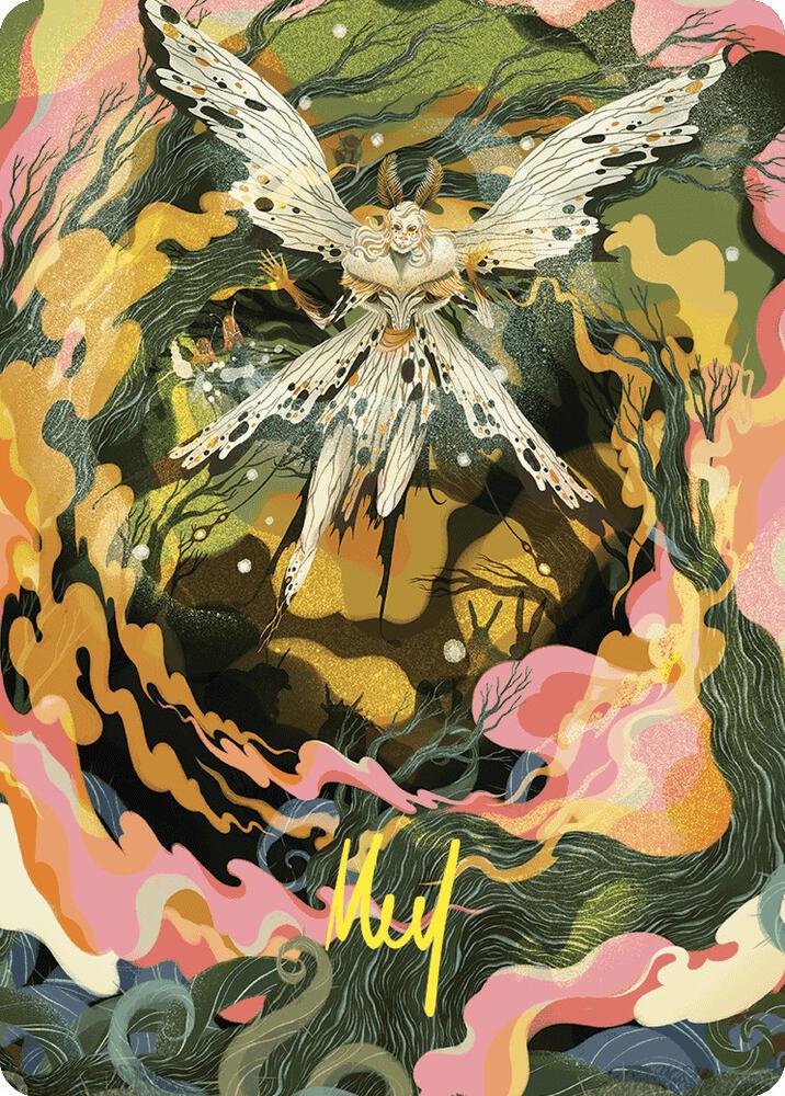 Greater Auramancy Art Card (Gold-Stamped Signature) 61 card from Art Series: Wilds of Eldraine