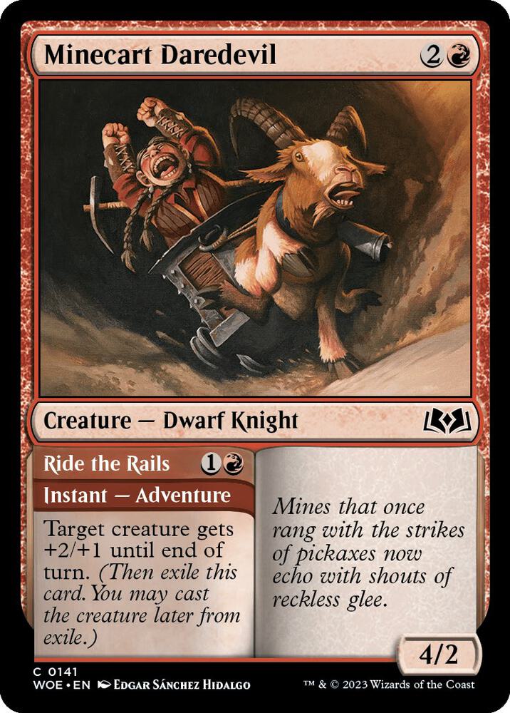 Minecart Daredevil 141 card from Wilds of Eldraine