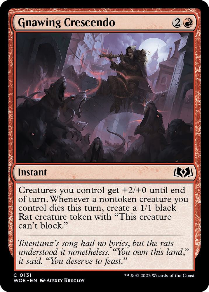 Gnawing Crescendo 131 card from Wilds of Eldraine