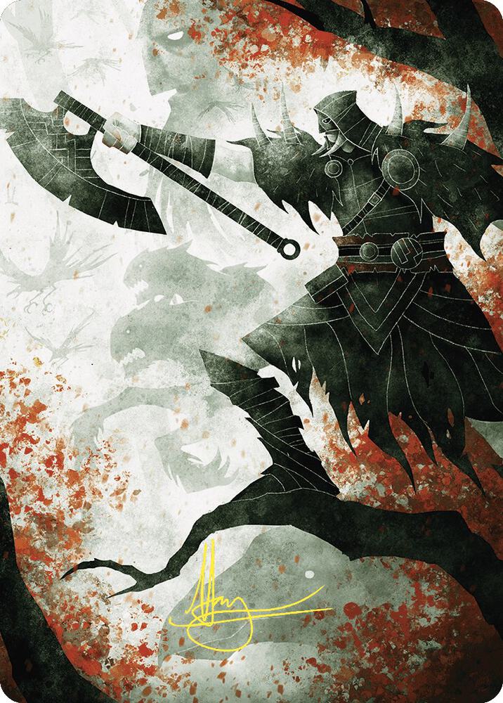 Garruk's Uprising Art Card (Gold-Stamped Signature) 72 card from Art Series: Wilds of Eldraine