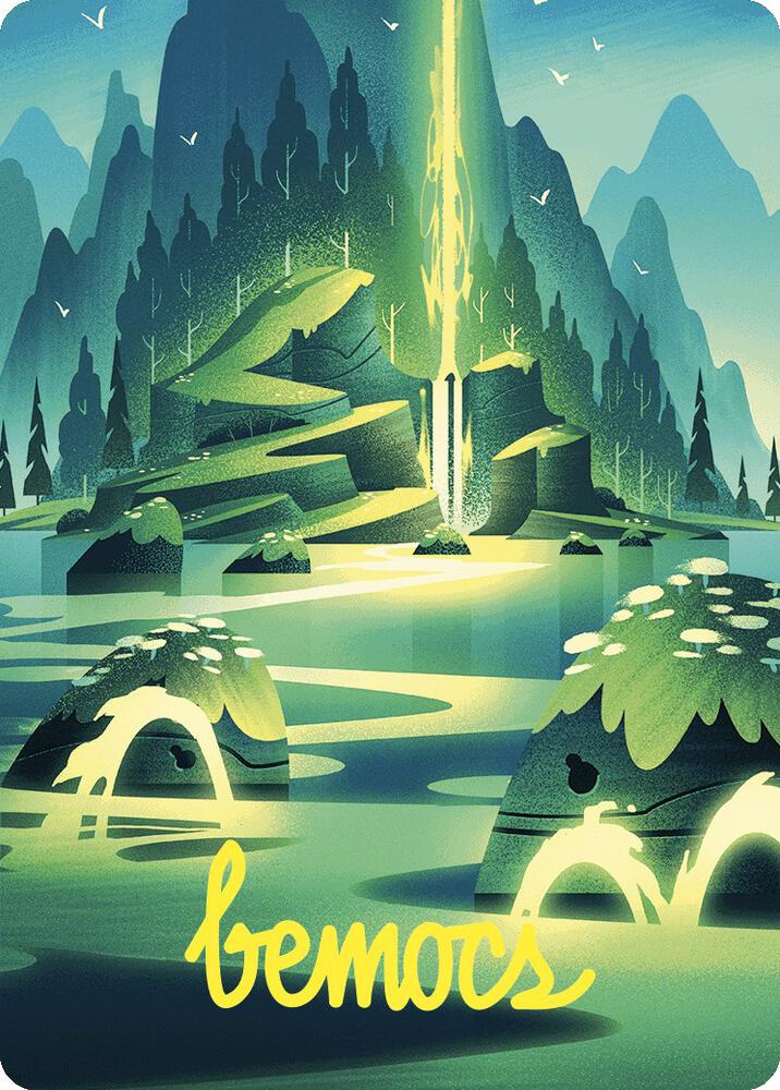 Leyline of Abundance Art Card (Gold-Stamped Signature) 73 card from Art Series: Wilds of Eldraine