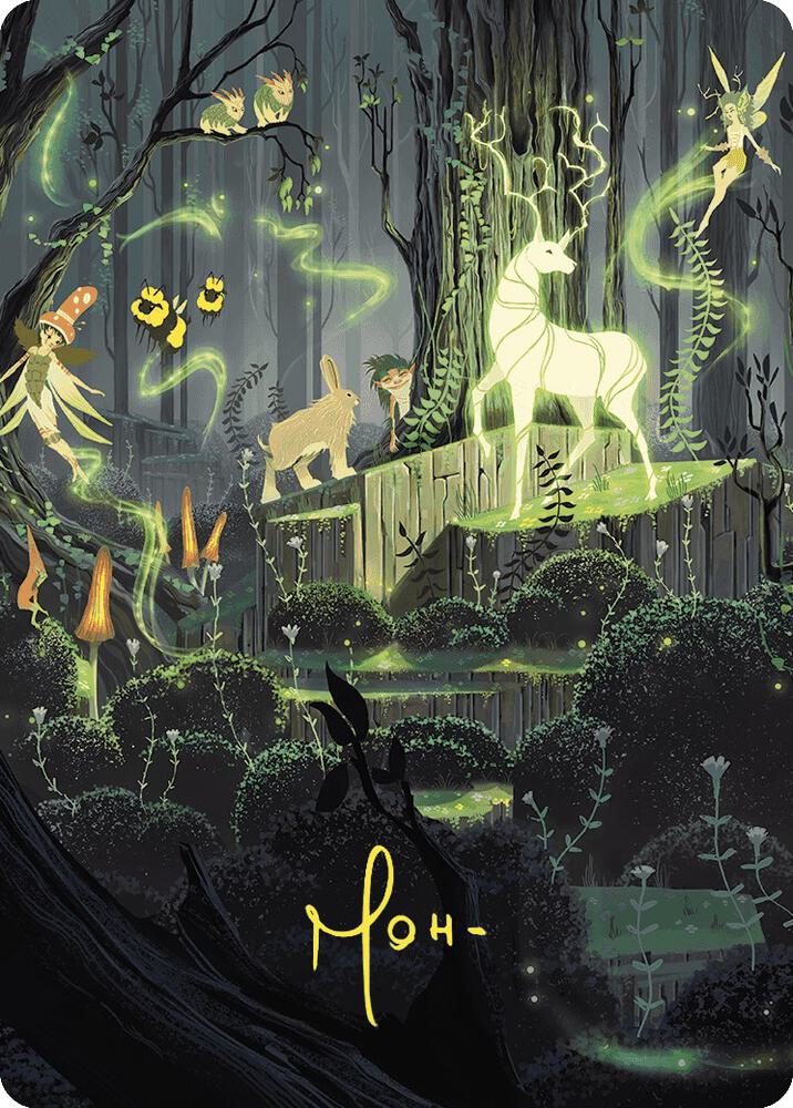 Primal Vigor Art Card (Gold-Stamped Signature) 74 card from Art Series: Wilds of Eldraine
