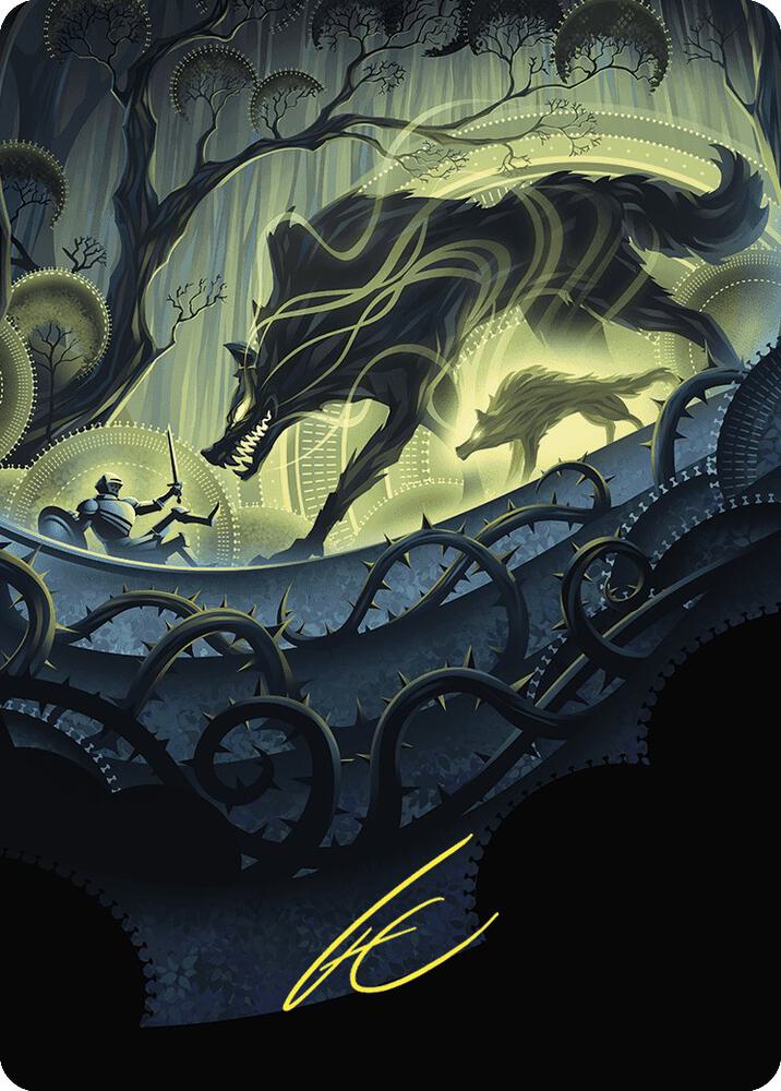 Unnatural Growth Art Card (Gold-Stamped Signature) 75 card from Art Series: Wilds of Eldraine
