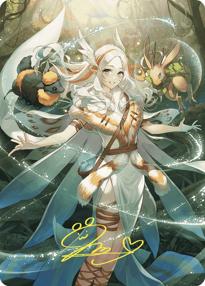 Greater Auramancy Anime Art Card (Gold-Stamped Signature) 76 card from Art Series: Wilds of Eldraine