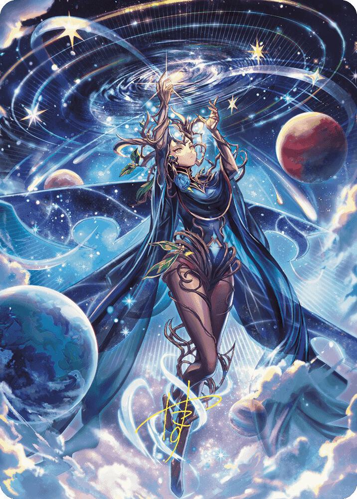 Omniscience Anime Art Card (Gold-Stamped Signature) 78 card from Art Series: Wilds of Eldraine