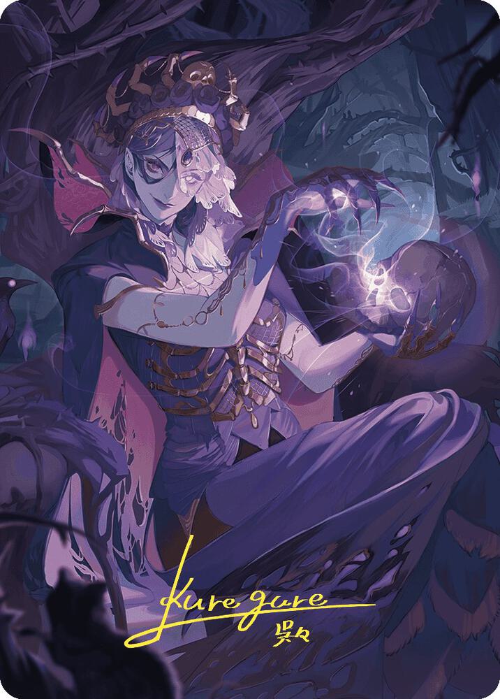 Necropotence Art Card (Gold-Stamped Signature) 80 card from Art Series: Wilds of Eldraine