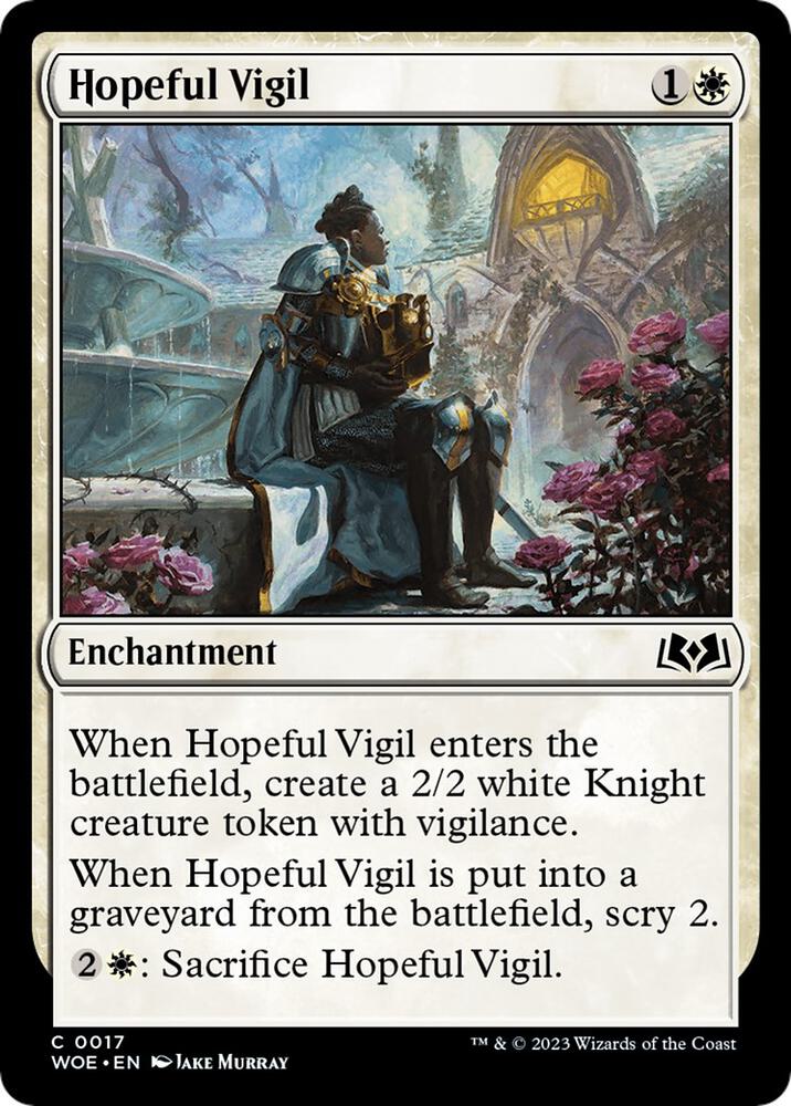 Hopeful Vigil 17 card from Wilds of Eldraine