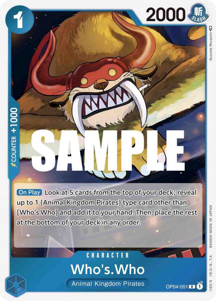 Who's.Who OP04-051 card from Kingdoms of Intrigue