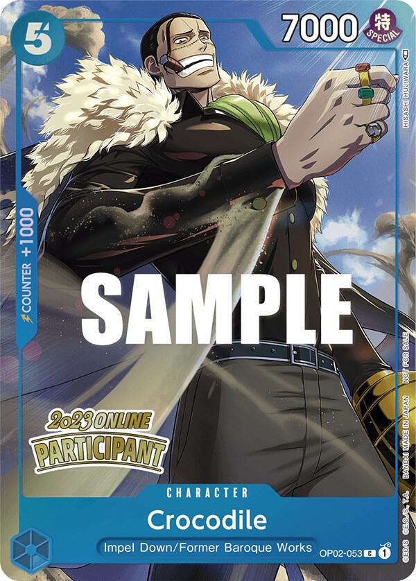 Crocodile (Online Regional 2023) [Participant] OP02-053 card from One Piece Promotion Cards