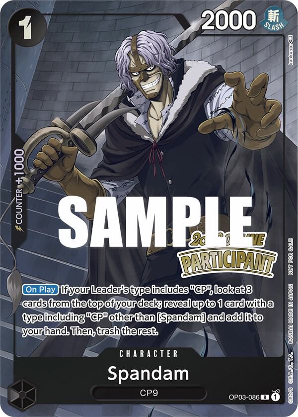 Spandam (Online Regional 2023) [Participant] OP03-086 card from One Piece Promotion Cards