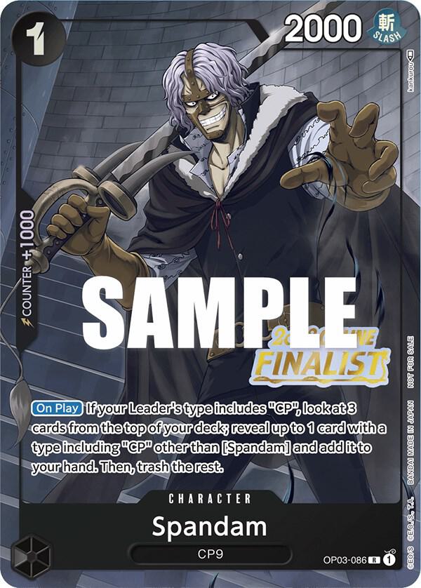 Spandam (Online Regional 2023) [Finalist] OP03-086 card from One Piece Promotion Cards