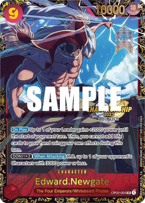 Edward.Newgate (Championship 2023) OP02-004 card from One Piece Promotion Cards