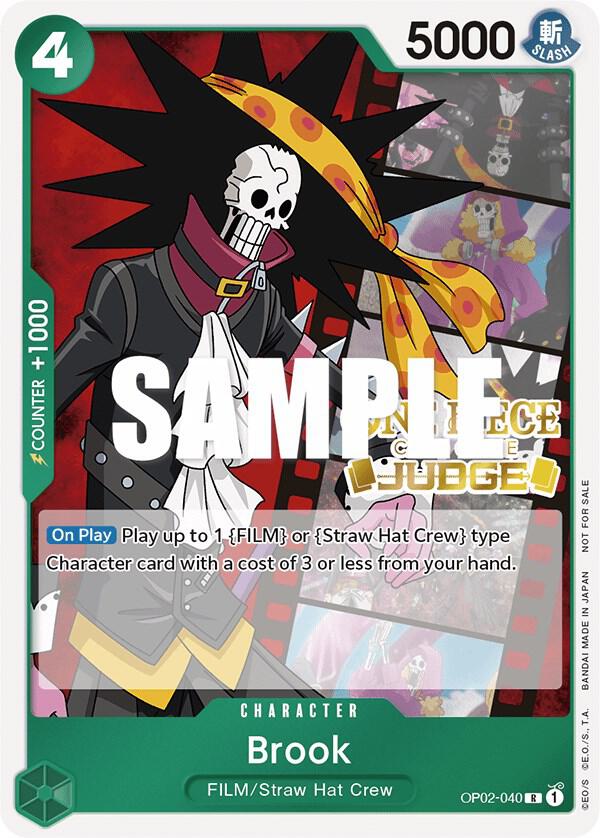 Brook (Judge Pack Vol. 2) OP02-040 card from One Piece Promotion Cards