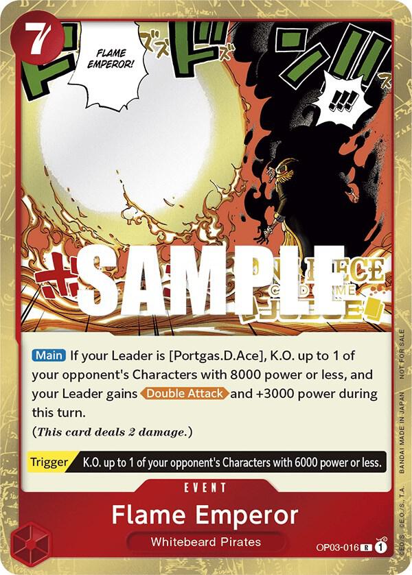 Flame Emperor (Judge Pack Vol. 2) OP03-016 card from One Piece Promotion Cards