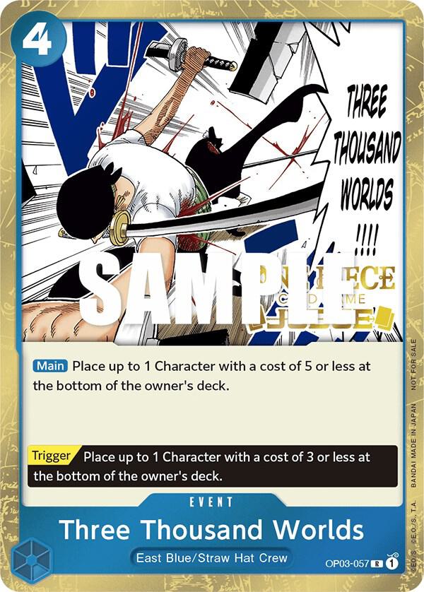 Three Thousand Worlds (Judge Pack Vol. 2) OP03-057 card from One Piece Promotion Cards