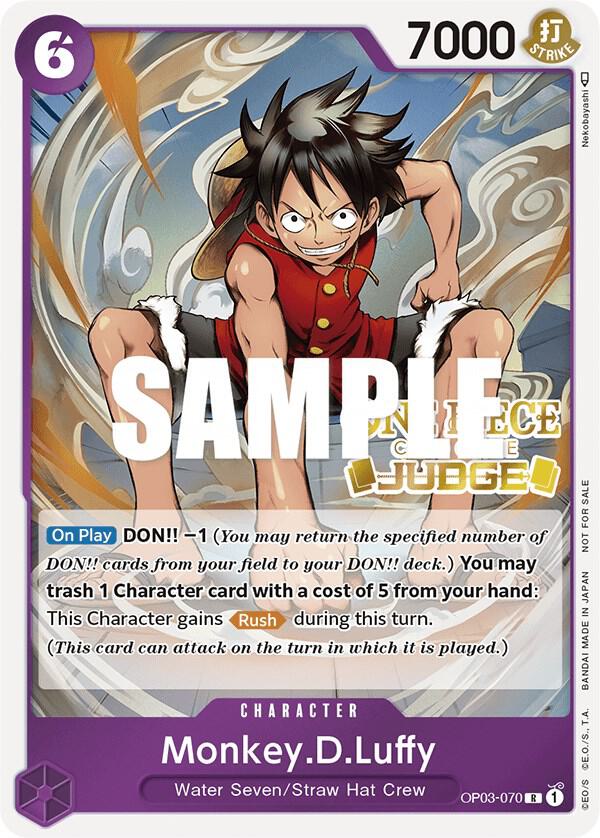 Monkey.D.Luffy (Judge Pack Vol. 2) OP03-070 card from One Piece Promotion Cards