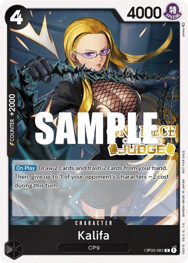 Kalifa (Judge Pack Vol. 2) OP03-081 card from One Piece Promotion Cards