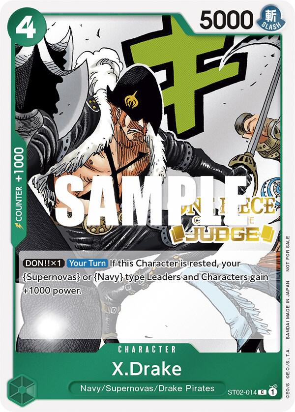 X.Drake (Judge Pack Vol. 2) ST02-014 card from One Piece Promotion Cards