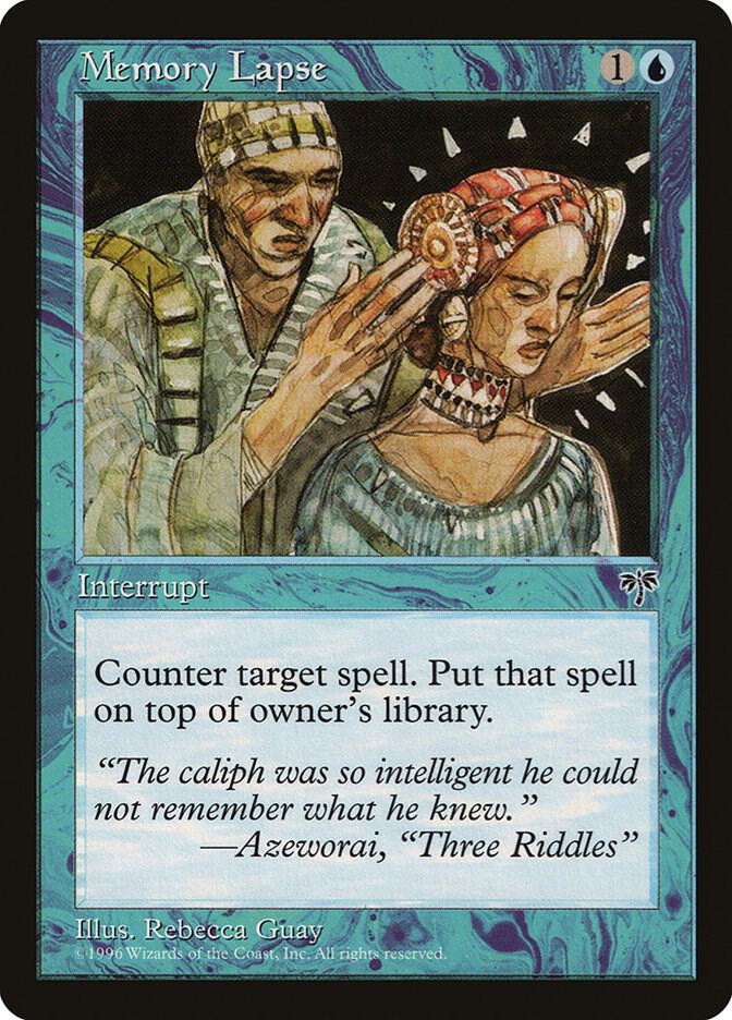 Memory Lapse card from Mirage