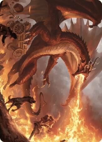Realm-Scorcher Hellkite Art Card 19 card from Art Series: Wilds of Eldraine