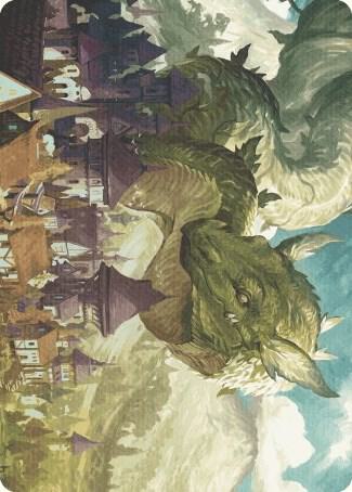 Beanstalk Wurm Art Card 23 card from Art Series: Wilds of Eldraine