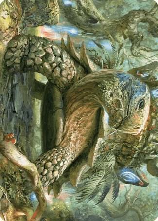 Blossoming Tortoise Art Card 24 card from Art Series: Wilds of Eldraine