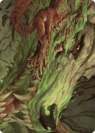 Leaping Ambush Art Card 26 card from Art Series: Wilds of Eldraine