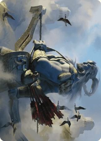Skybeast Tracker Art Card 27 card from Art Series: Wilds of Eldraine