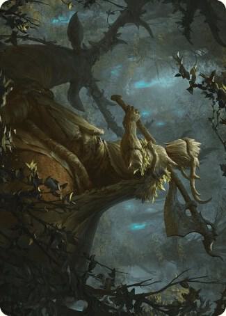 Verdant Outrider Art Card 28 card from Art Series: Wilds of Eldraine
