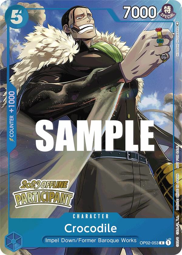 Crocodile (Offline Regional 2023) [Participant] OP02-053 card from One Piece Promotion Cards