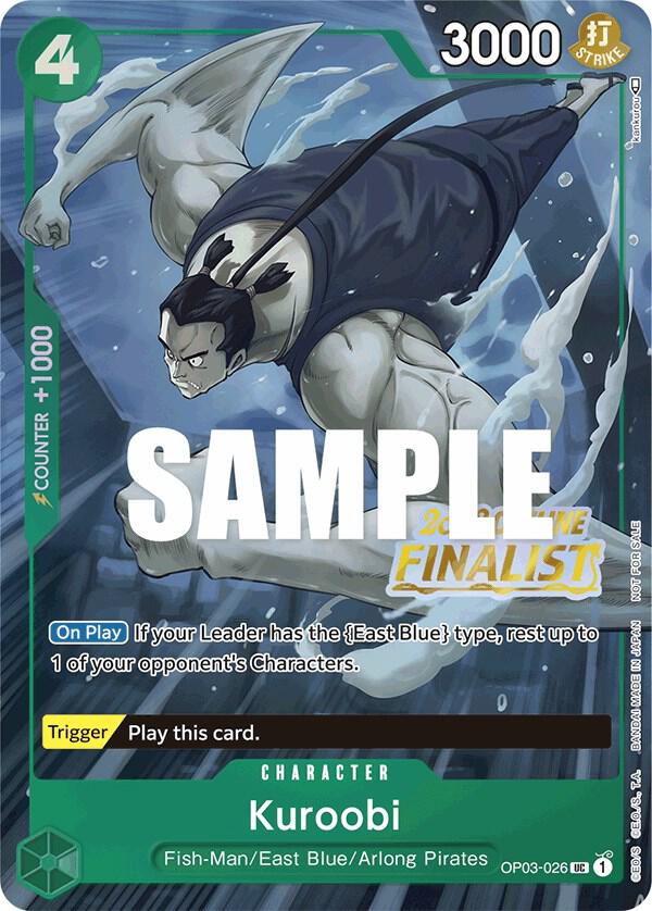 Kuroobi (Offline Regional 2023) [Finalist] OP03-026 card from One Piece Promotion Cards