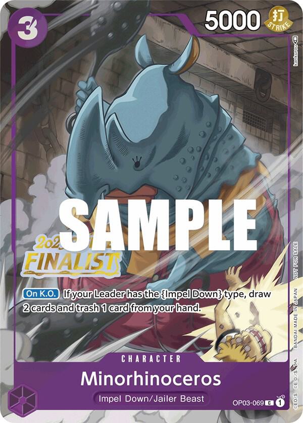 Minorhinoceros (Offline Regional 2023) [Finalist] OP03-069 card from One Piece Promotion Cards