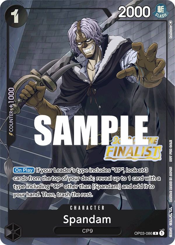 Spandam (Offline Regional 2023) [Finalist] OP03-086 card from One Piece Promotion Cards