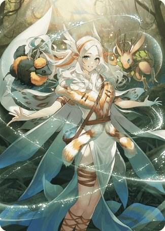 Greater Auramancy Anime Art Card 76 card from Art Series: Wilds of Eldraine
