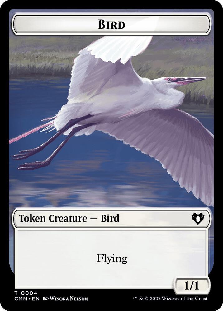 Bird // Demon Double-Sided Token 4 // 15 card from Commander Masters