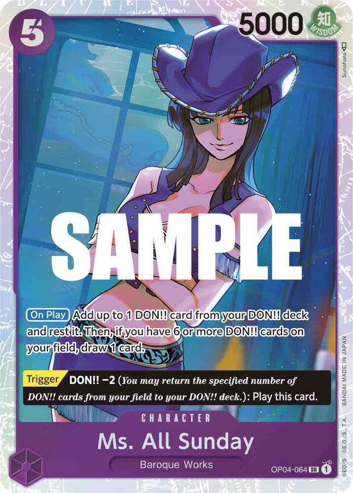 Ms. All Sunday OP04-064 card from Kingdoms of Intrigue