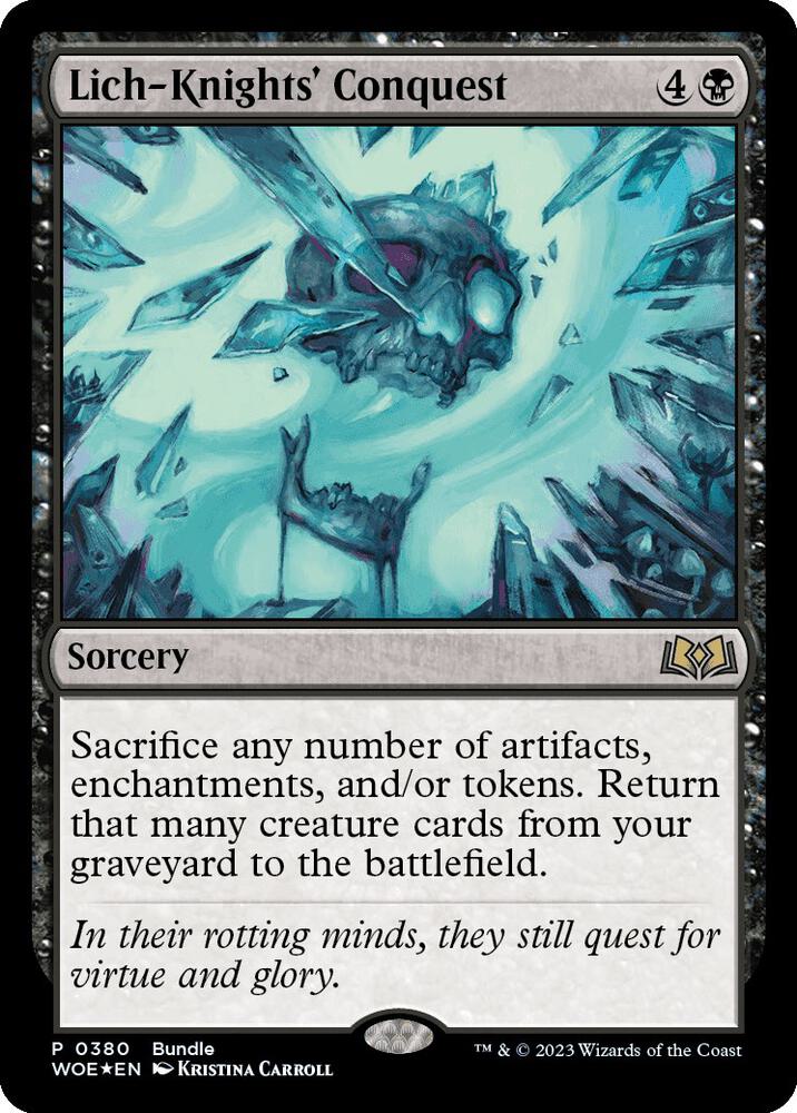 Lich-Knights' Conquest (WOE Bundle) 380 card from Unique and Miscellaneous Promos