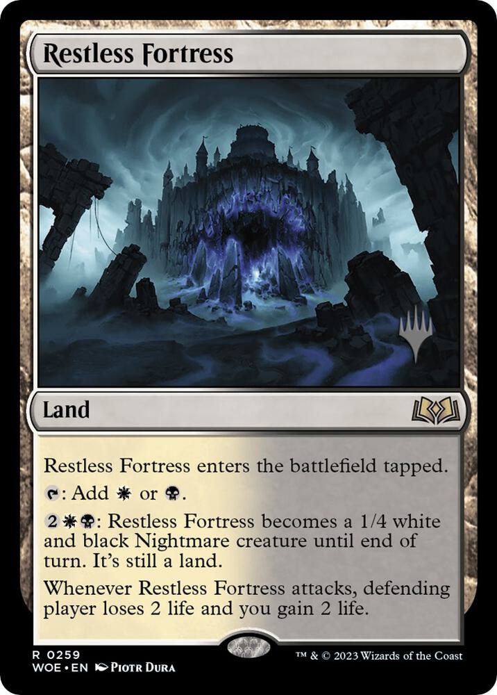 Restless Fortress 259 card from Promo Pack: Wilds of Eldraine