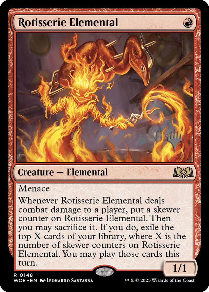 Rotisserie Elemental 148 card from Promo Pack: Wilds of Eldraine