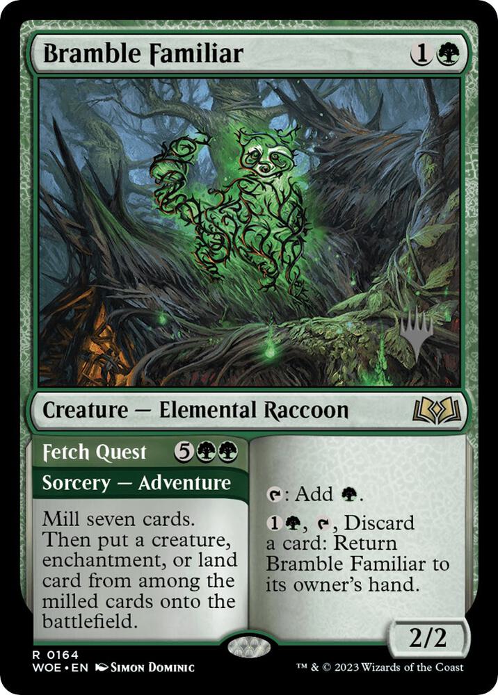 Bramble Familiar 164 card from Promo Pack: Wilds of Eldraine