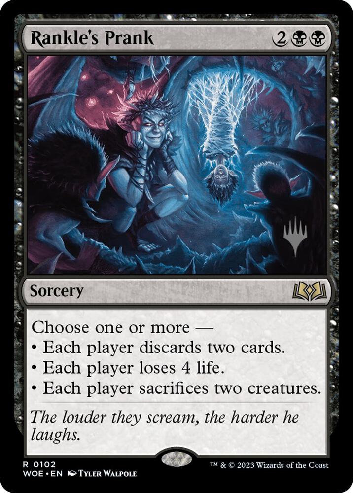 Rankle's Prank 102 card from Promo Pack: Wilds of Eldraine