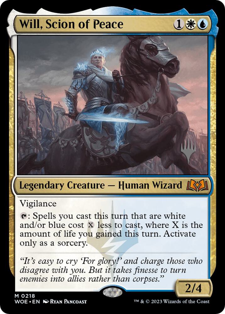 Will, Scion of Peace 218 card from Promo Pack: Wilds of Eldraine
