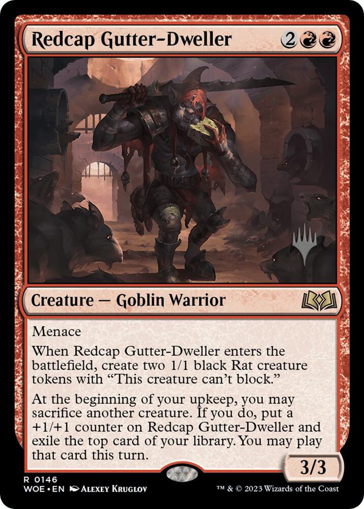 Redcap Gutter-Dweller 146 card from Promo Pack: Wilds of Eldraine
