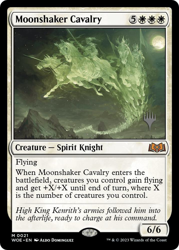 Moonshaker Cavalry 21 card from Promo Pack: Wilds of Eldraine