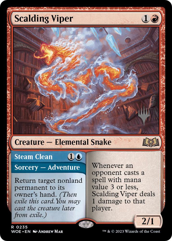 Scalding Viper 235 card from Promo Pack: Wilds of Eldraine