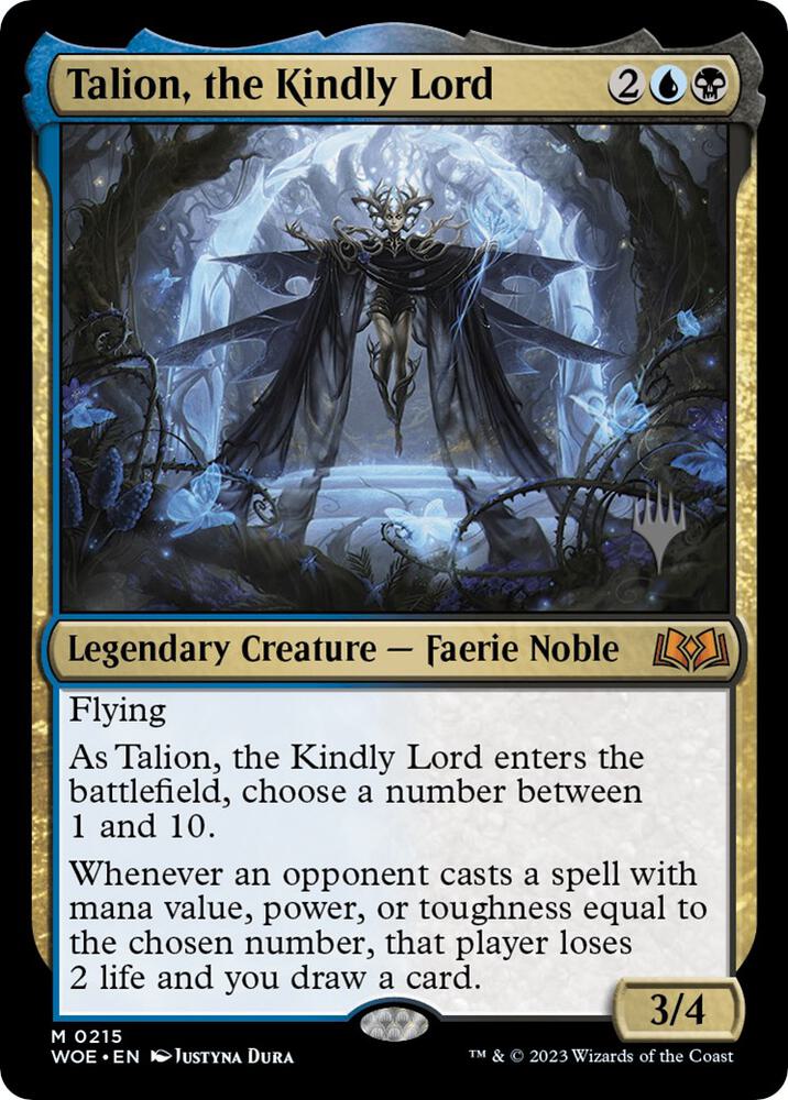 Talion, the Kindly Lord 215 card from Promo Pack: Wilds of Eldraine